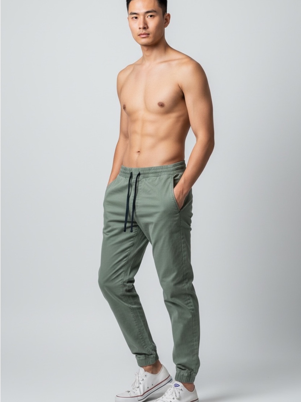 Tony Hawk Olive Green Drawstring Jogger Pants